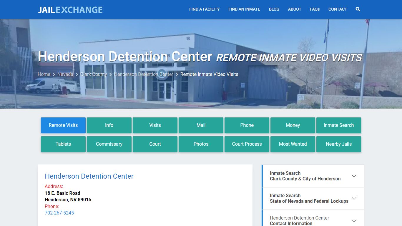 Video Visitation - Henderson Detention Center, NV - Jail Exchange